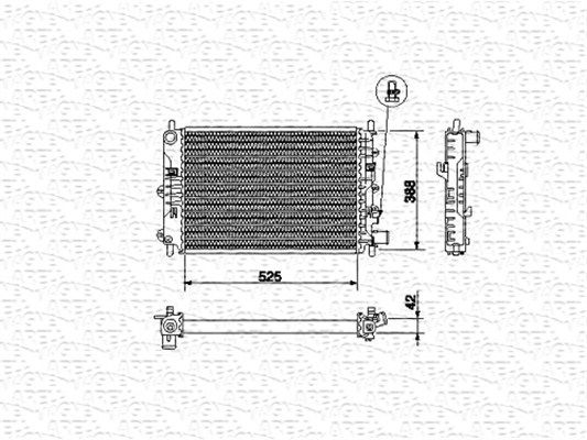 MAGNETI MARELLI Radiators, Motora dzesēšanas sistēma 350213495000